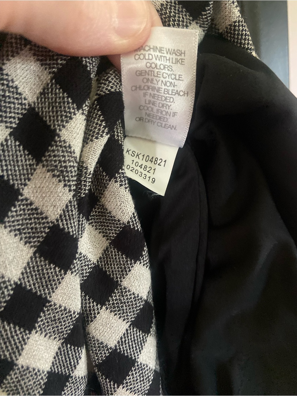 J. Jill Black and White Gingham Pencil Skirt - Picture 5 of 7